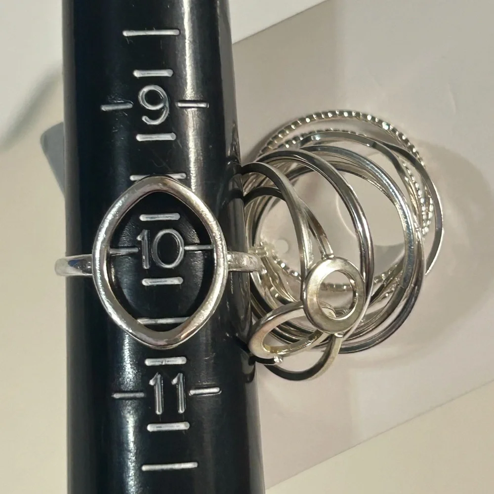 GAP Silver Rings Collection Modern Abstract Designs - Picture 4 of 4